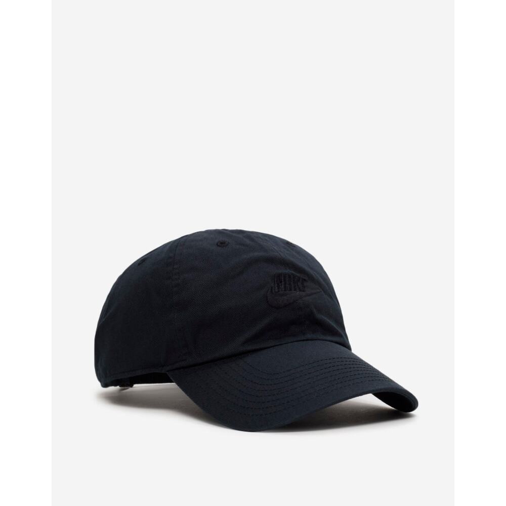 Nike Club Unstructured Futura Wash Cap Triple Black Hat FB5368 010 - SIZE S/M